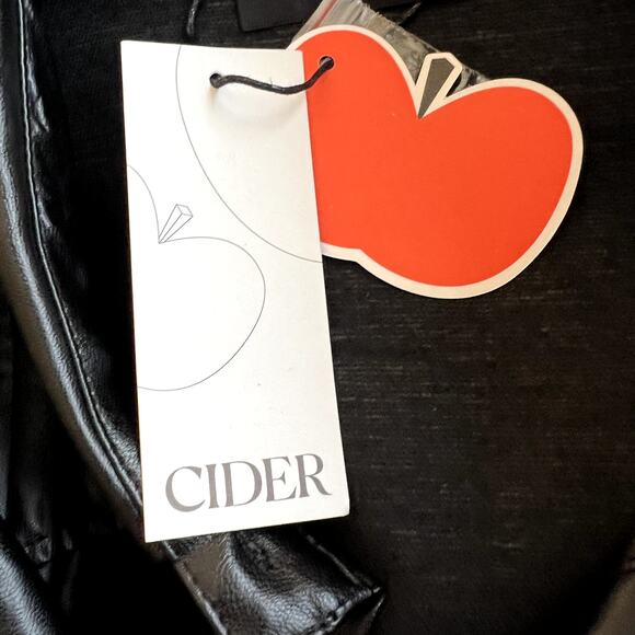 Cider Basic Jacket Women XL Black Rocker Classic Winter Fall New Gift Coat Biker - Picture 7 of 8